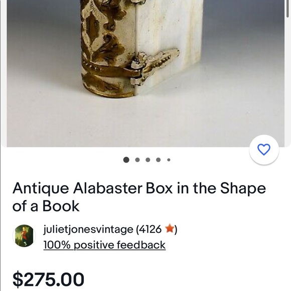 Vintage antique alabaster box book - Picture 11 of 12